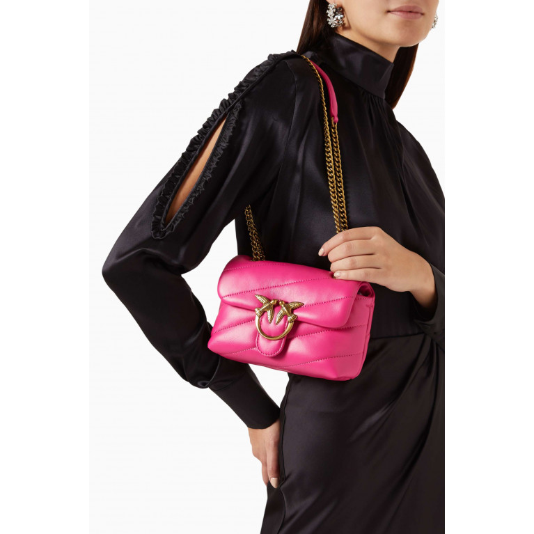 PINKO - Love Baby Puff Bag in Quilted Leather