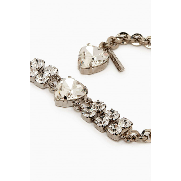 Alessandra Rich - Crystal Heart Choker Necklace