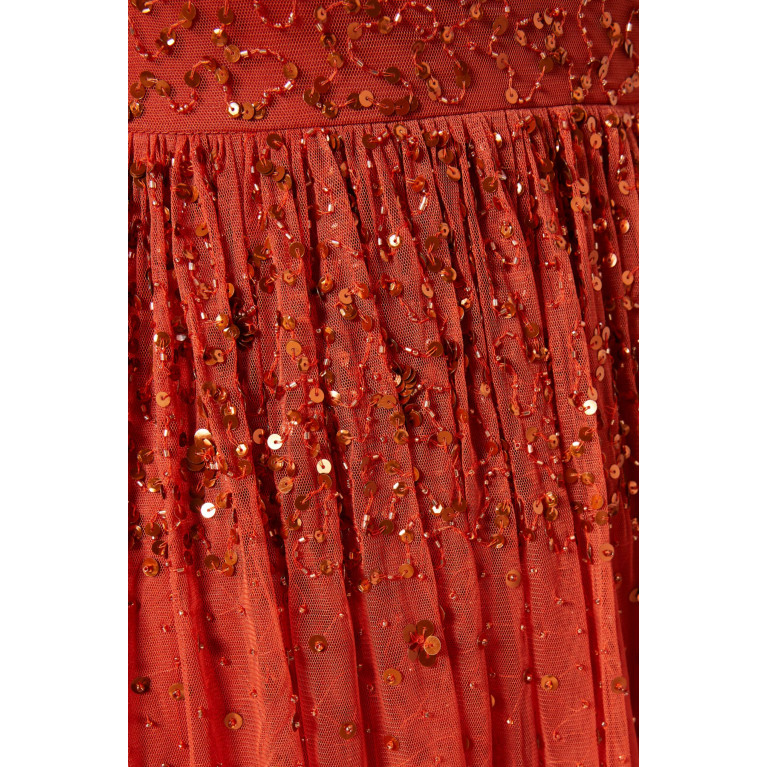 Amelia Rose - Embellished Maxi Dress in Tulle