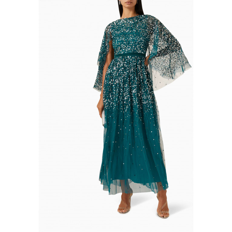 Amelia Rose - Embellished Maxi Dress in Tulle