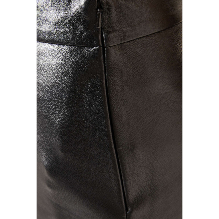 Day Birger et Mikkelsen - Gardenia A-line Midi Skirt in Leather