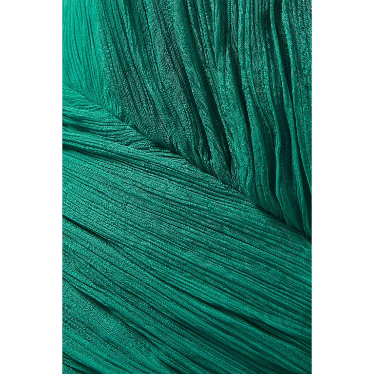 Shona Joy - Margot One Shoulder Cut Out Mini Dress Green