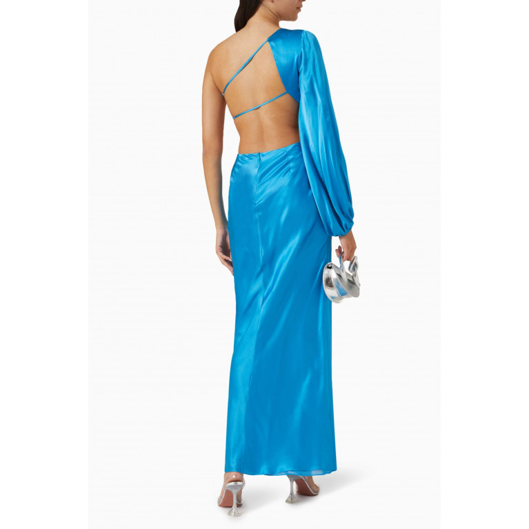 Shona Joy - Ciel One Shoulder Open Back Maxi Dress in Silk