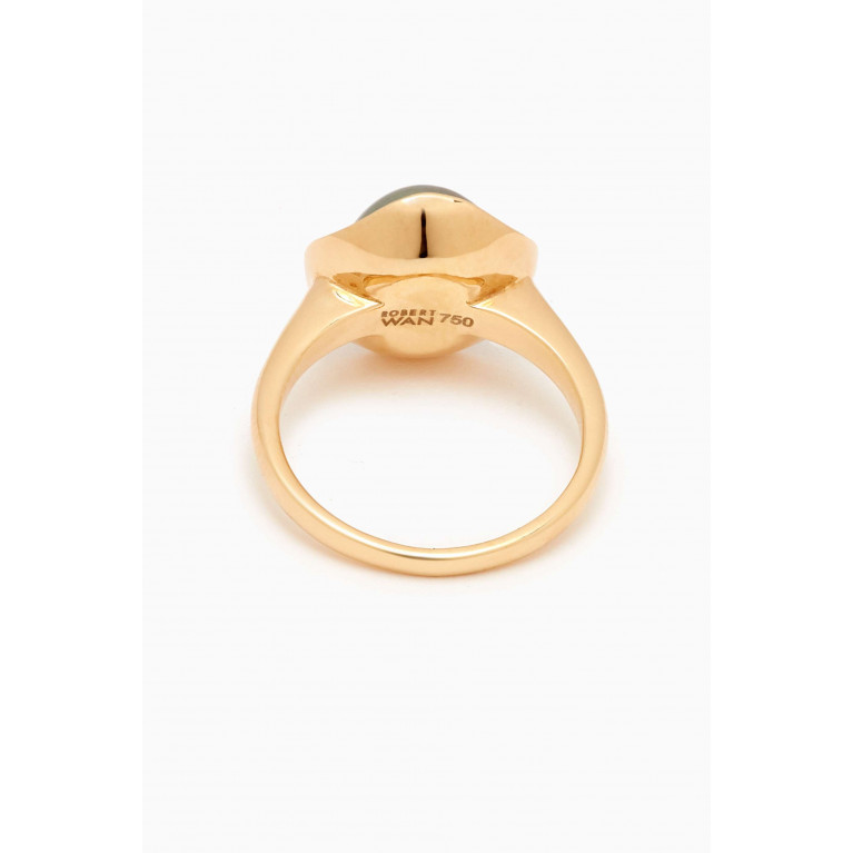 Robert Wan - Amulette Pearl & Diamond Ring in 18kt Gold Yellow