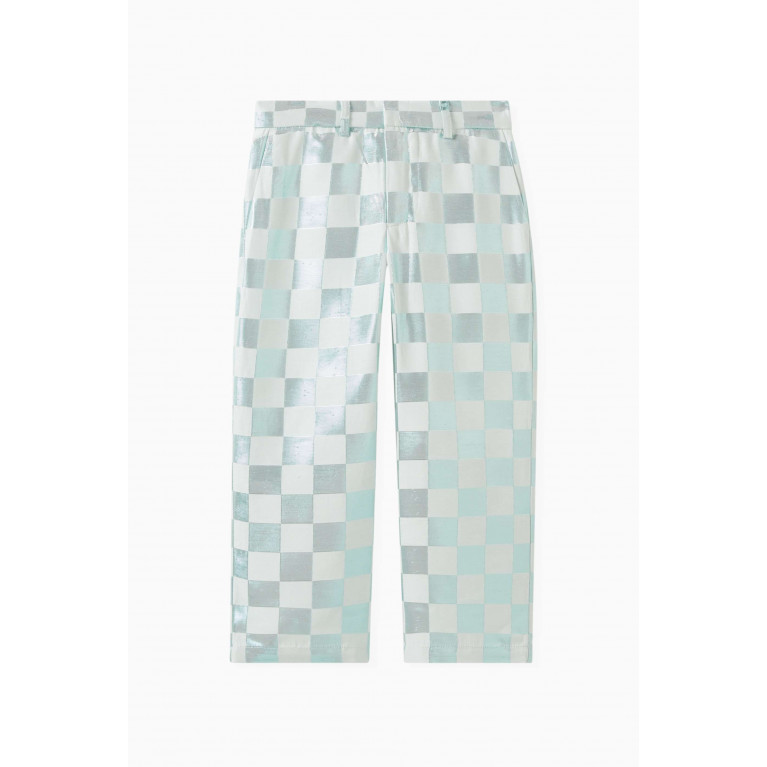 Caroline Bosmans - Checkerboard-motif Pants in Acetate