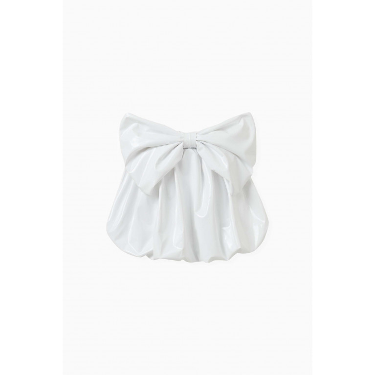Caroline Bosmans - Glossy Bow-detail Skirt White
