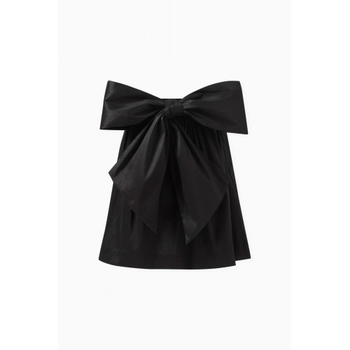 Caroline Bosmans - Bow-detail Skirt in Taffeta Black
