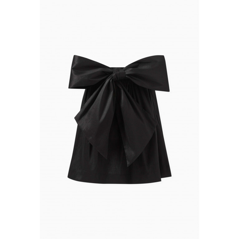 Caroline Bosmans - Bow-detail Skirt in Taffeta Black