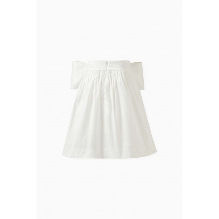 Caroline Bosmans - Bow-detail Skirt in Taffeta White