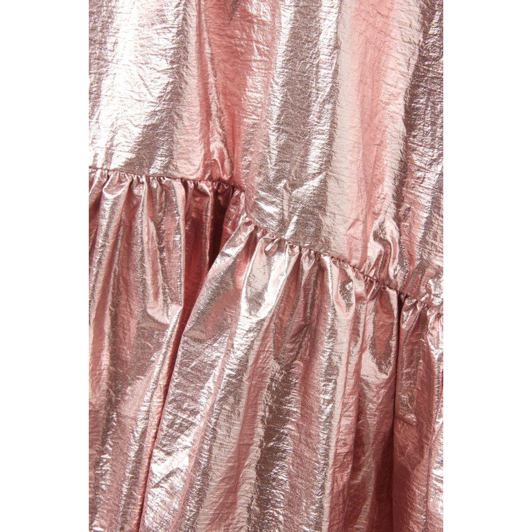 Caroline Bosmans - Metallic Dress in Nylon Pink