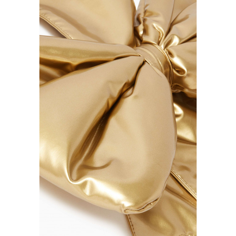Caroline Bosmans - Bow-detail Shoulder Bag in Nylon Gold
