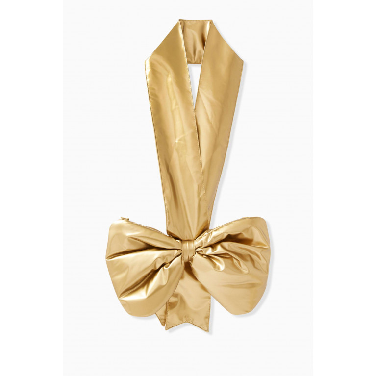 Caroline Bosmans - Bow-detail Shoulder Bag in Nylon Gold