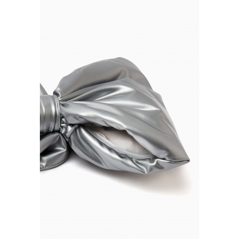 Caroline Bosmans - Bow-detail Shoulder Bag in Nylon Silver
