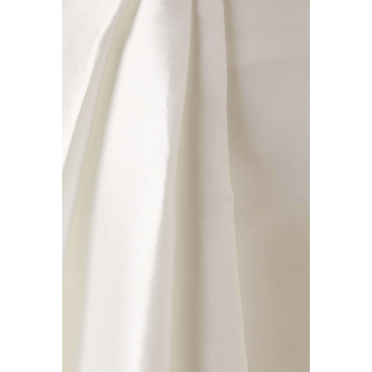 Solace London - Luciana Flared Maxi Skirt in Twill White