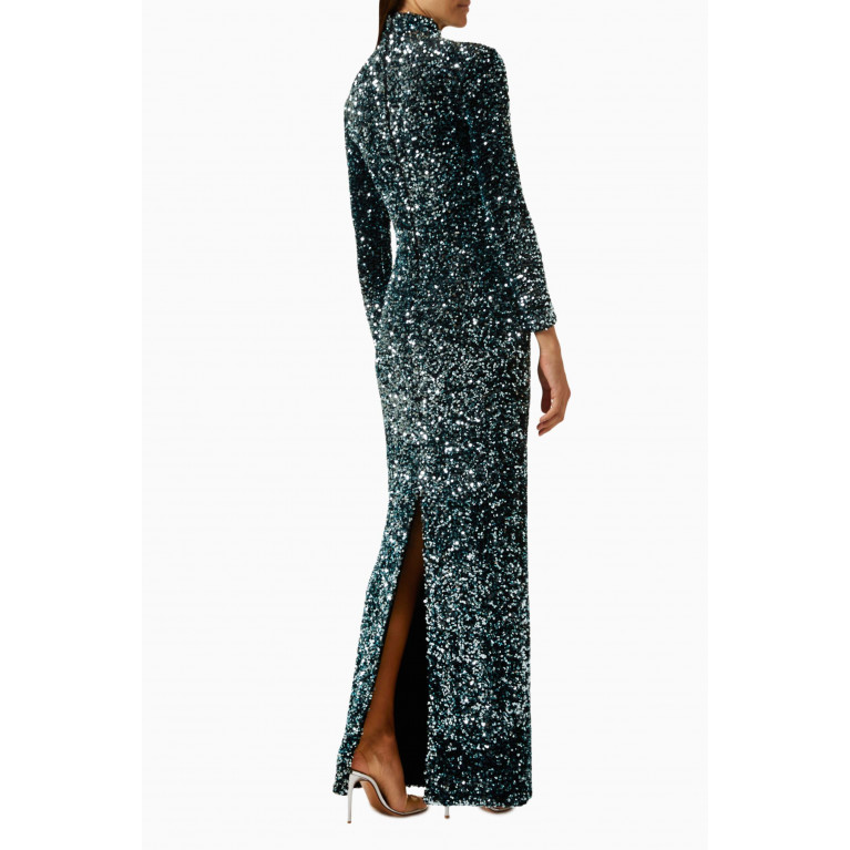 Solace London - Azra Sequinned Maxi Dress