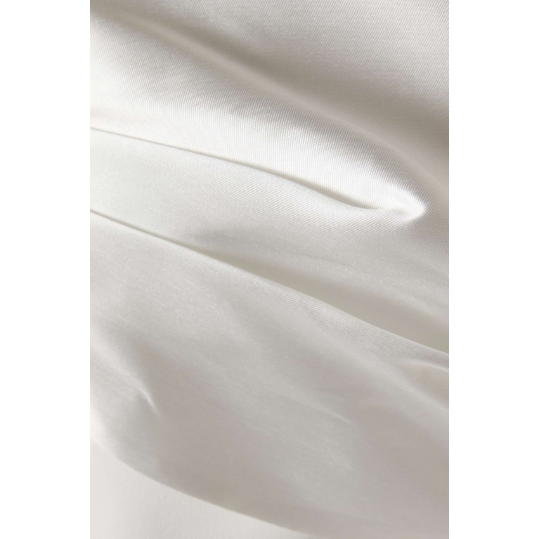 Solace London - Filippa Maxi Dress in Twill & Crepe-knit White