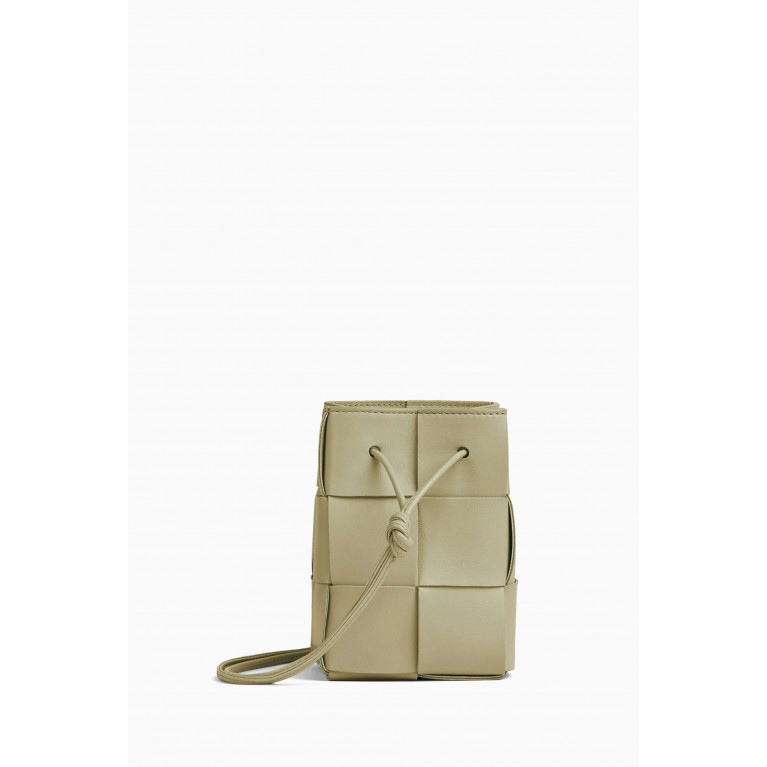 Bottega Veneta - Mini Cassette Cross-body Bucket Bag in Intrecciato Leather