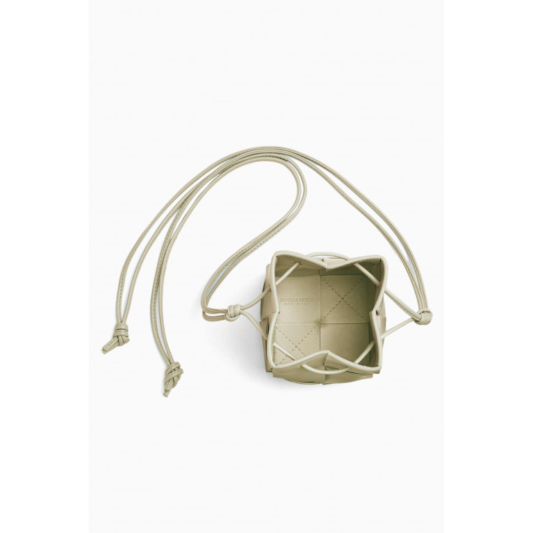 Bottega Veneta - Mini Cassette Cross-body Bucket Bag in Intrecciato Leather