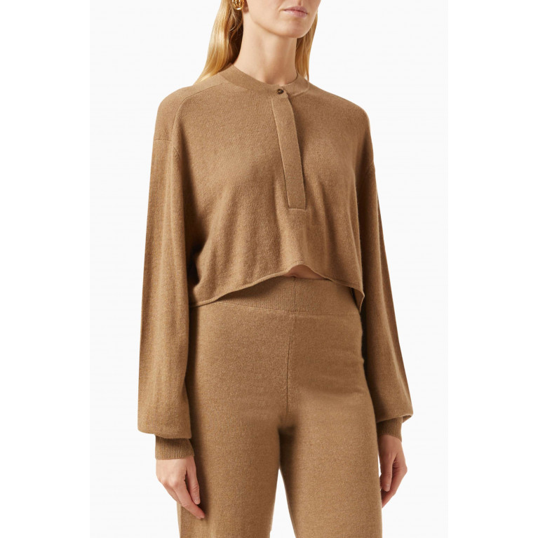 Le Kasha - Bulgan Cropped Sweater in Cashmere