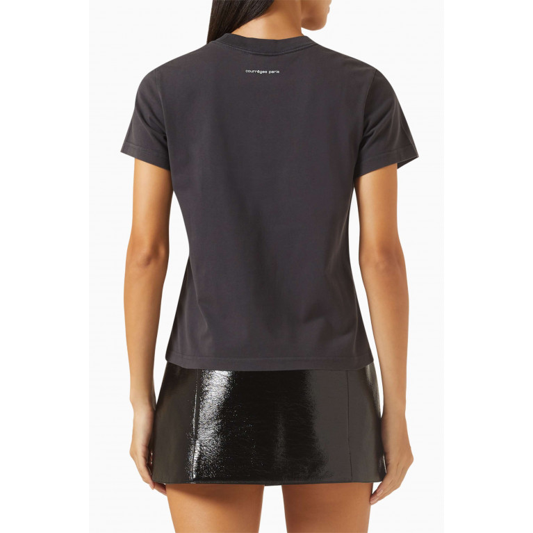 Courreges - Straight AC Stonewashed T-shirt in Cotton-jersey