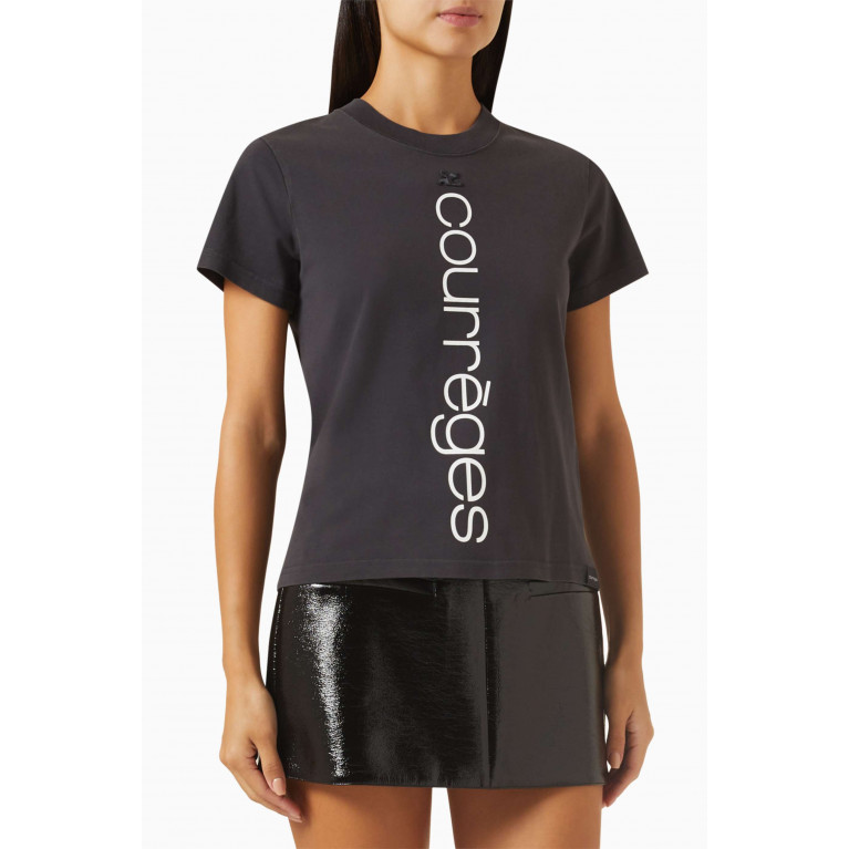 Courreges - Straight AC Stonewashed T-shirt in Cotton-jersey