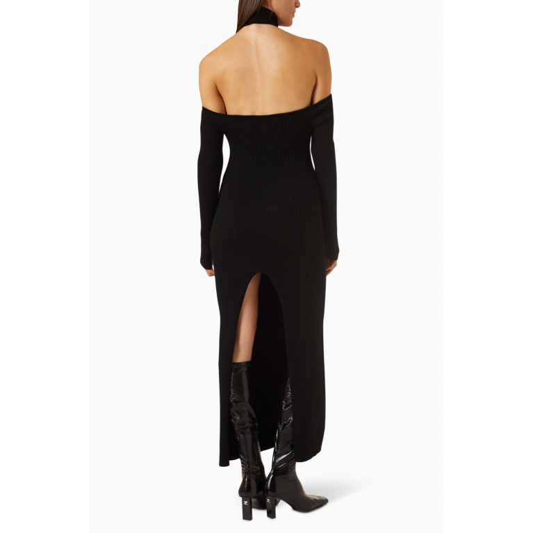 Courreges - Holistic Long Dress in Ribbed-knit