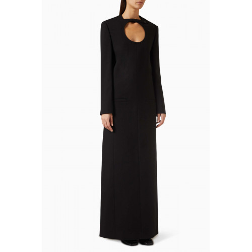Courreges - Open-Back Circle Maxi Dress in Virgin Wool