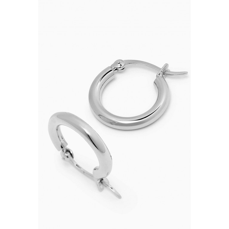 Ragbag - Small Hoop Earrings in Sterling Silver Silver