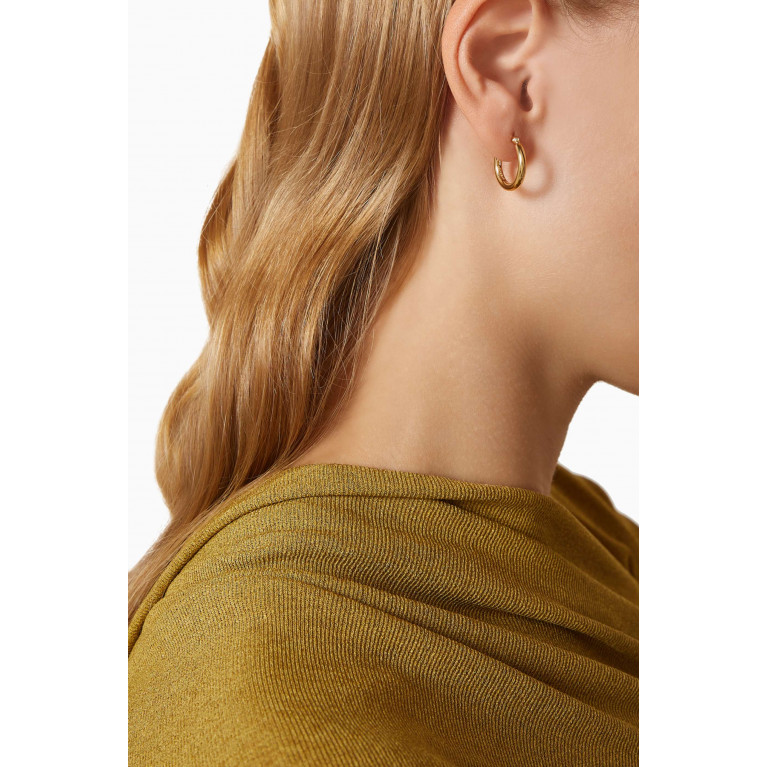 Ragbag - Small Hoop Earrings in 18kt Gold-plated Sterling Silver Yellow