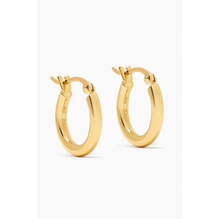 Ragbag - Small Hoop Earrings in 18kt Gold-plated Sterling Silver Yellow