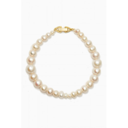 Ragbag - Classic Freshwater Pearl Bracelet in in 18kt Gold-plated Sterling Silver