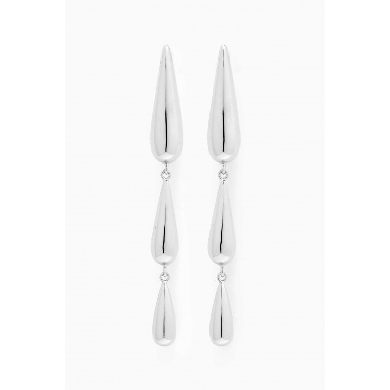 Ragbag - Oculus Drop Earrings in Sterling Silver Silver