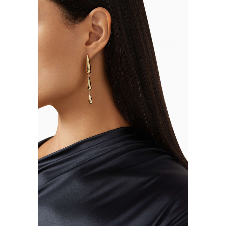 Ragbag - Oculus Drop Earrings in 18kt Yellow Gold plating Yellow