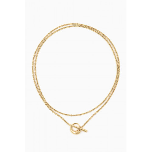 Ragbag - Oculus Double Necklace in 18kt Yellow Gold plated Brass Yellow