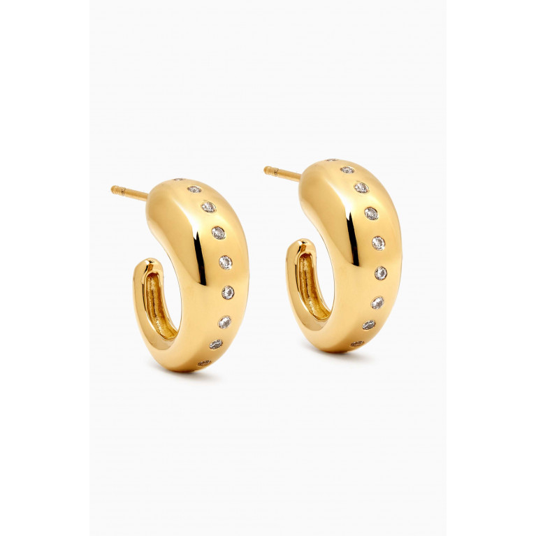 Ragbag - Oculus Hoop Earrings in 18kt Gold-plated Sterling Silver