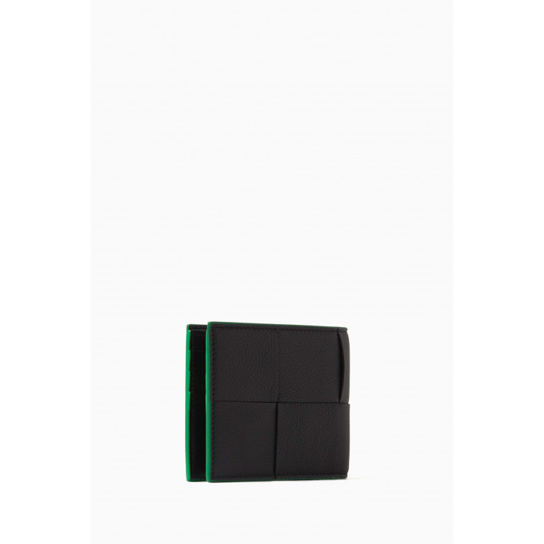 Bottega Veneta - Cassette Bi-fold Wallet in Intreccio Leather