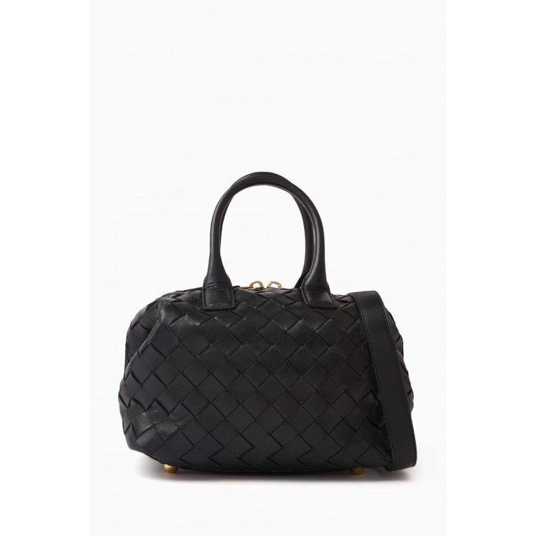 Bottega Veneta - Mini Bauletto Bowling Bag in Intrecciato Leather