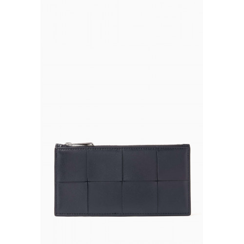 Bottega Veneta - Cassette Long Zipped Card Case in Intreccio Leather