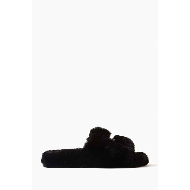 Balenciaga - Furry Slides in Nylon