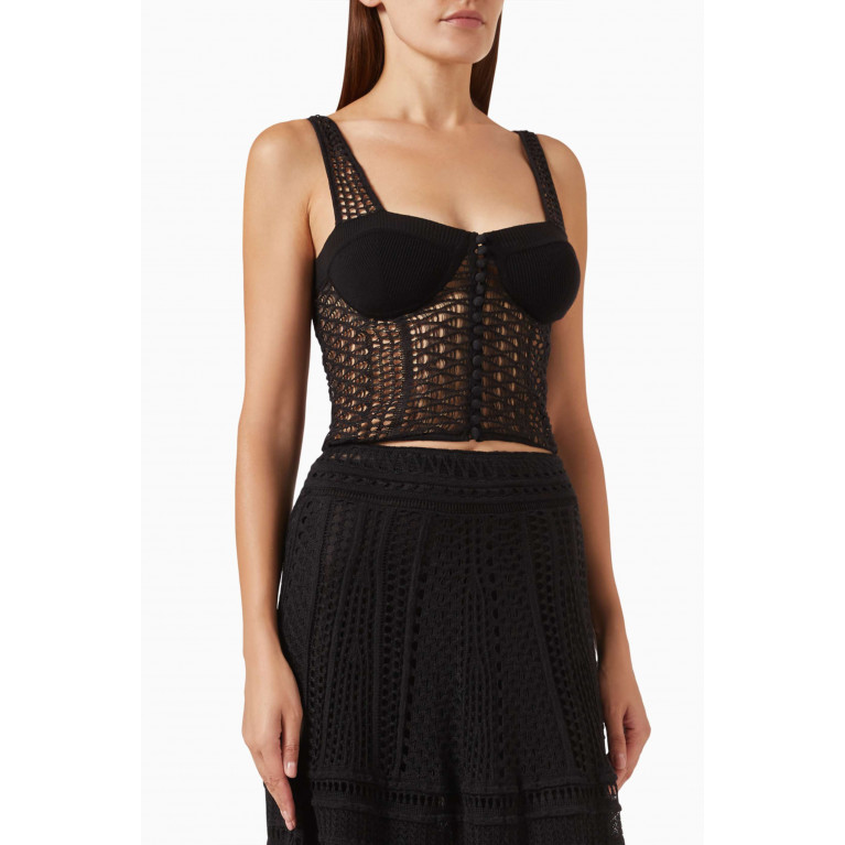 Chloé - Knitted Bustier Top in Cashmere-Blend