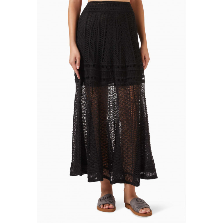 Chloé - Flared Maxi Skirt in Cashmere-Blend