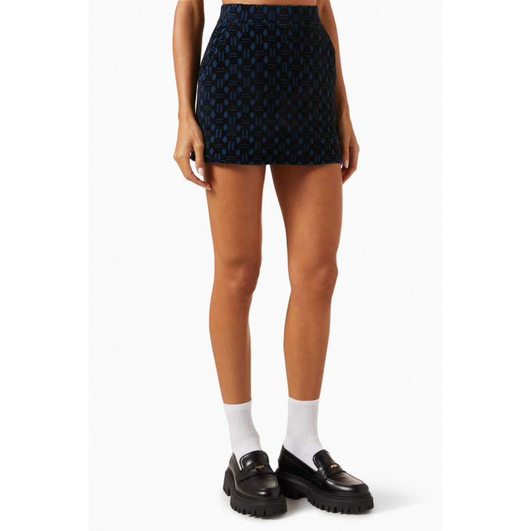 Maje - Mini Skirt in Velvet-jacquard