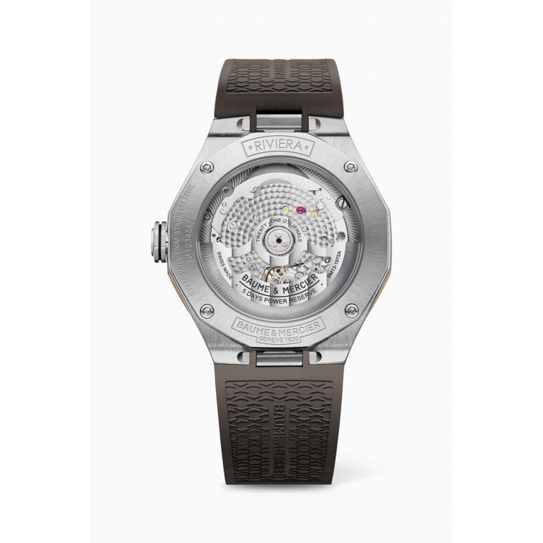 Baume & Mercier - Riviera Automatic Rubber & Steel Titanium Watch, 39mm