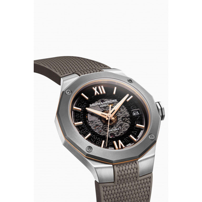 Baume & Mercier - Riviera Automatic Rubber & Steel Titanium Watch, 39mm