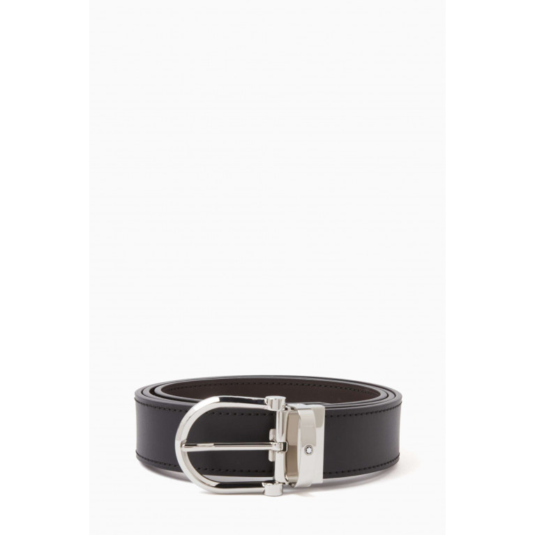 Montblanc - Reversible Horseshoe Buckled Belt in Leather, 35mm