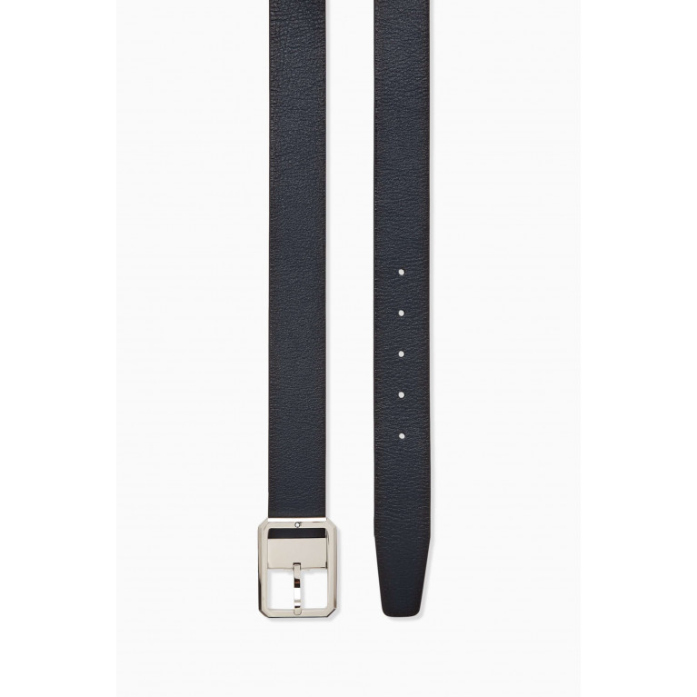 Montblanc - Reversible Octagonal Buckled Belt in Leather, 35mm