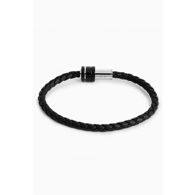 Montblanc - Bracelet in Woven Leather & Steel