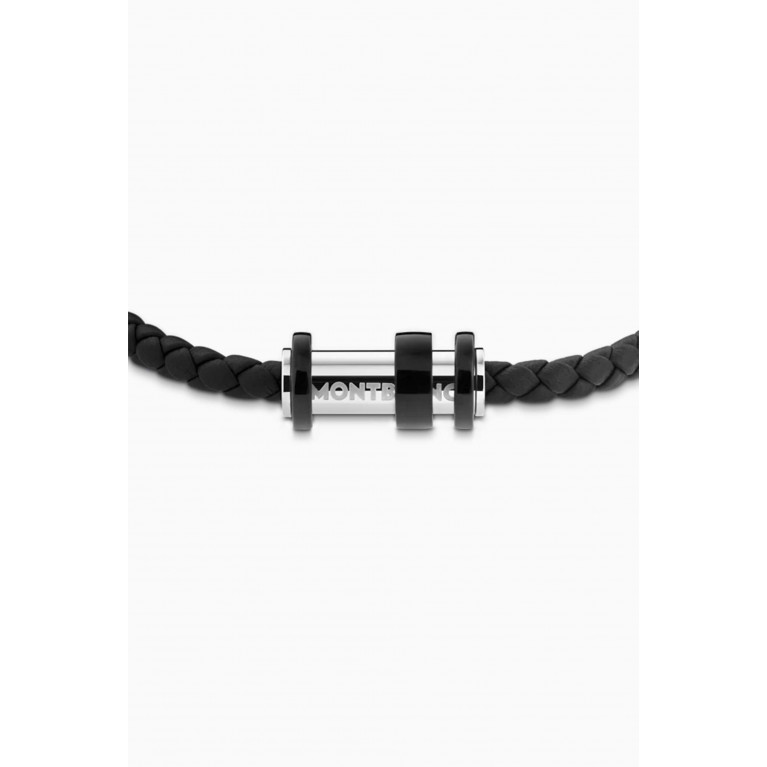 Montblanc - Bracelet in Woven Leather & Steel