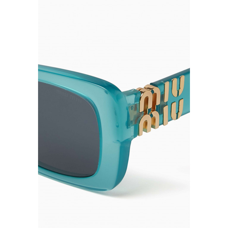 Miu Miu - Rectangle Sunglasses in Acetate