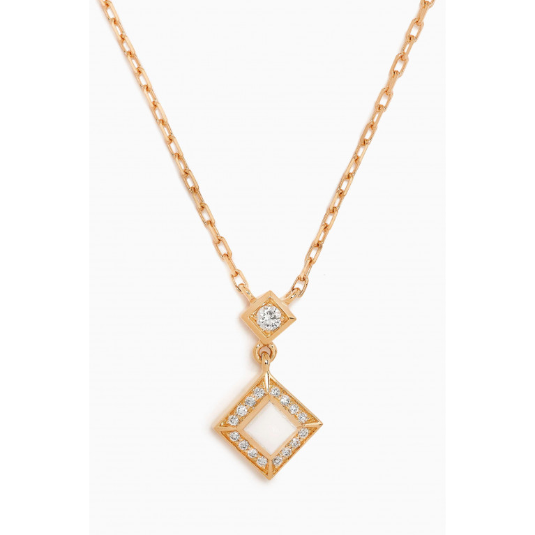 Marli - Cleo Lotus Pavè Pendant Necklace in 18kt Yellow Gold